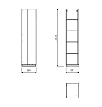 МАКС стеллаж угловой 50х58х233 серый | изображение 2