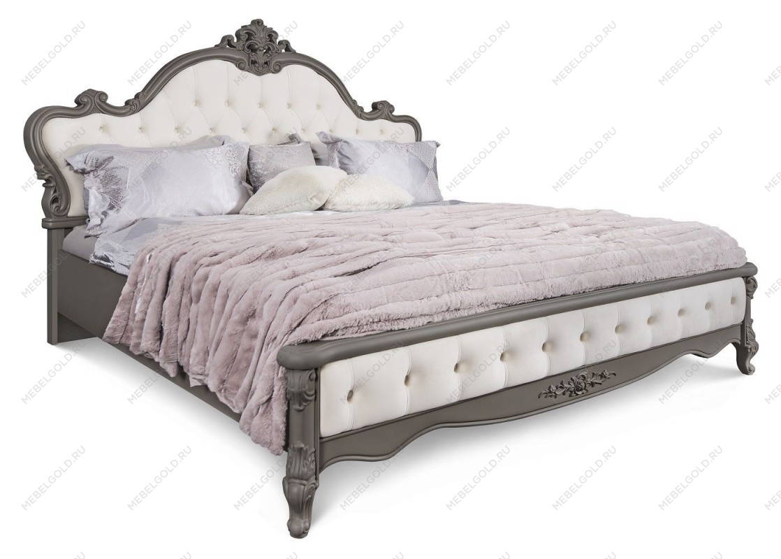 Кровать Мишель Лайт 160х200 см серый