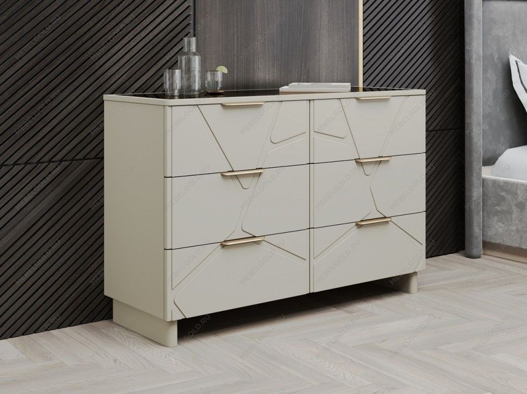 Комод Лейла 6 ящиков ярко серый | изображение 1