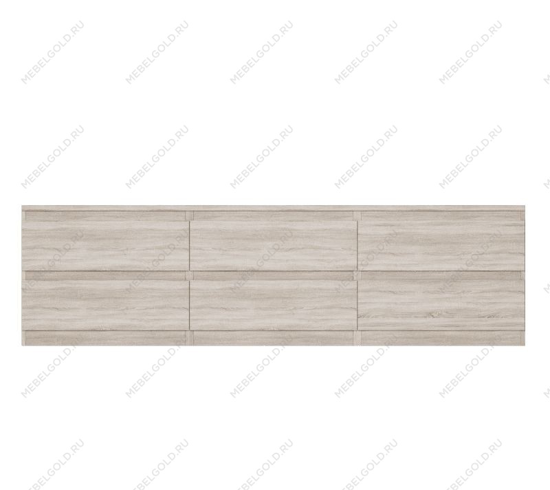 КАСТОР (KULLEN) тумба ИКЕА / IKEA 6 ящиков сонома | изображение 1