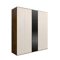 Шкаф 5-ти дв. Bogemia Woodline Air (Слоновая кость/Черный) БМШ2/5(1)