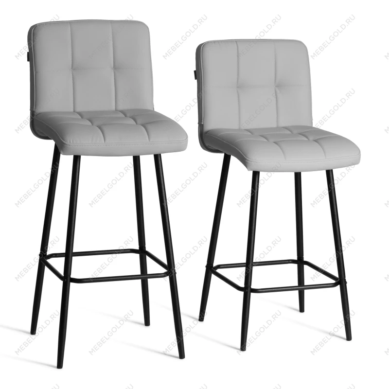 Полубарный стул Medeo/Медео, экокожа, черный, 42х56х102 см | изображение 14