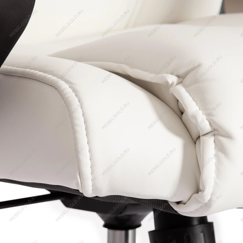 Кресло BERGAMO хром (22), кож/зам, белый, 36-01 | изображение 9