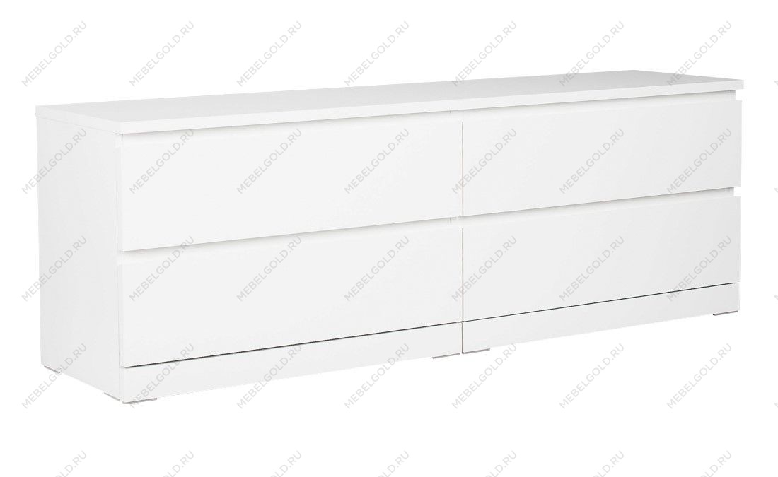 МАЛЬМ / VARMA Комод ИКЕА / IKEA 4D, 160x54x40, пигмент, белый