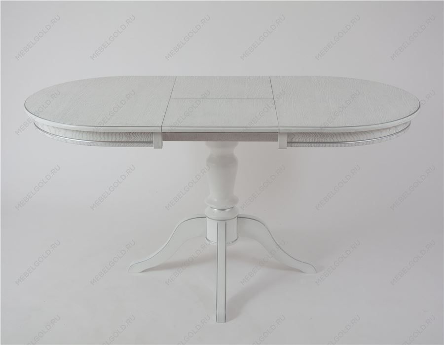 Стол Капелла (цвет Белый/патина серебро/шпон дуб) | изображение 2