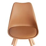Стул TULIP (mod. 73-1), дерево/пластик/экокожа, 47,5x55x80 см, Бежевый (Latte) | изображение 5