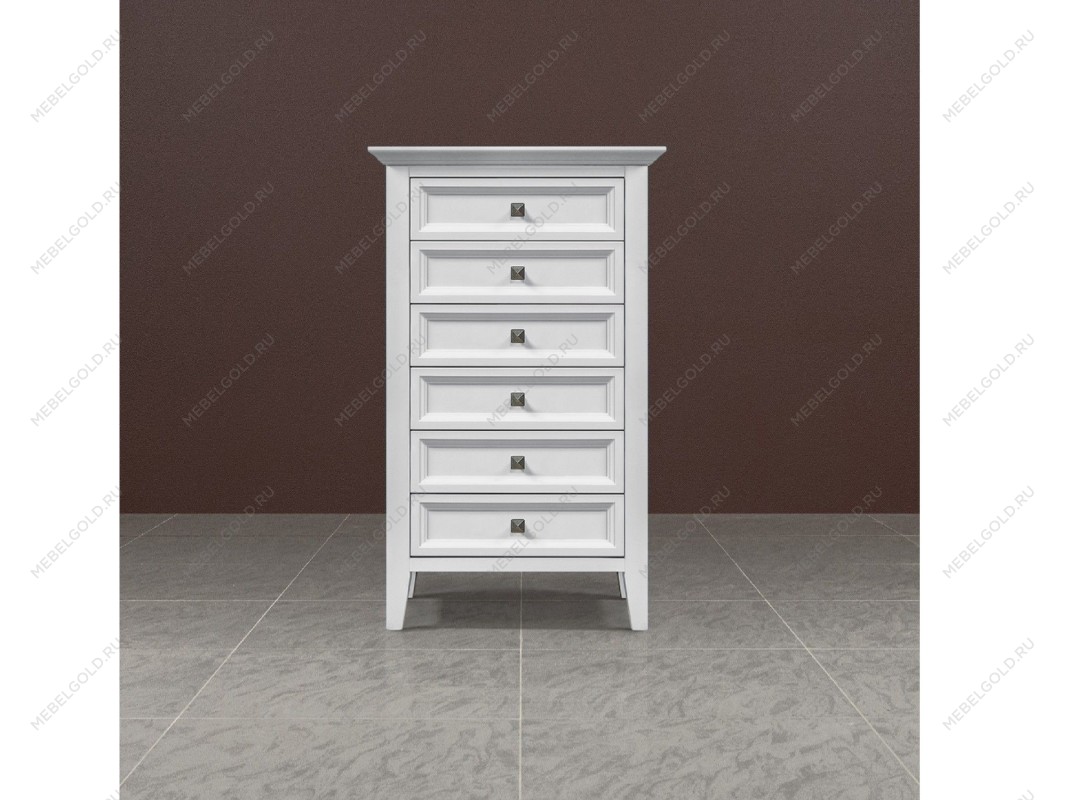 Комод высокий 6 ящиков Manhattan (Белый) | изображение 1