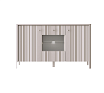 Тумба-витрина с подсветкой Далия KOM1W2D персидский жемчуг | изображение 1