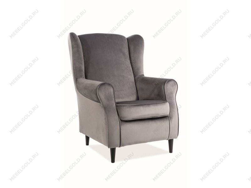 Кресло Signal BARON Velvet Bluvel 14 (серый)
