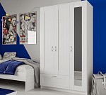 БРИМНЭС / СИРИУС Шкаф ИКЕА / IKEA комбинированный 3 двери и 1 ящик белый | изображение 4