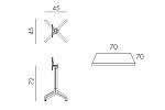 Стол складной квадратный Frasca Mini 70*70, тортора (база + столешница) | изображение 6