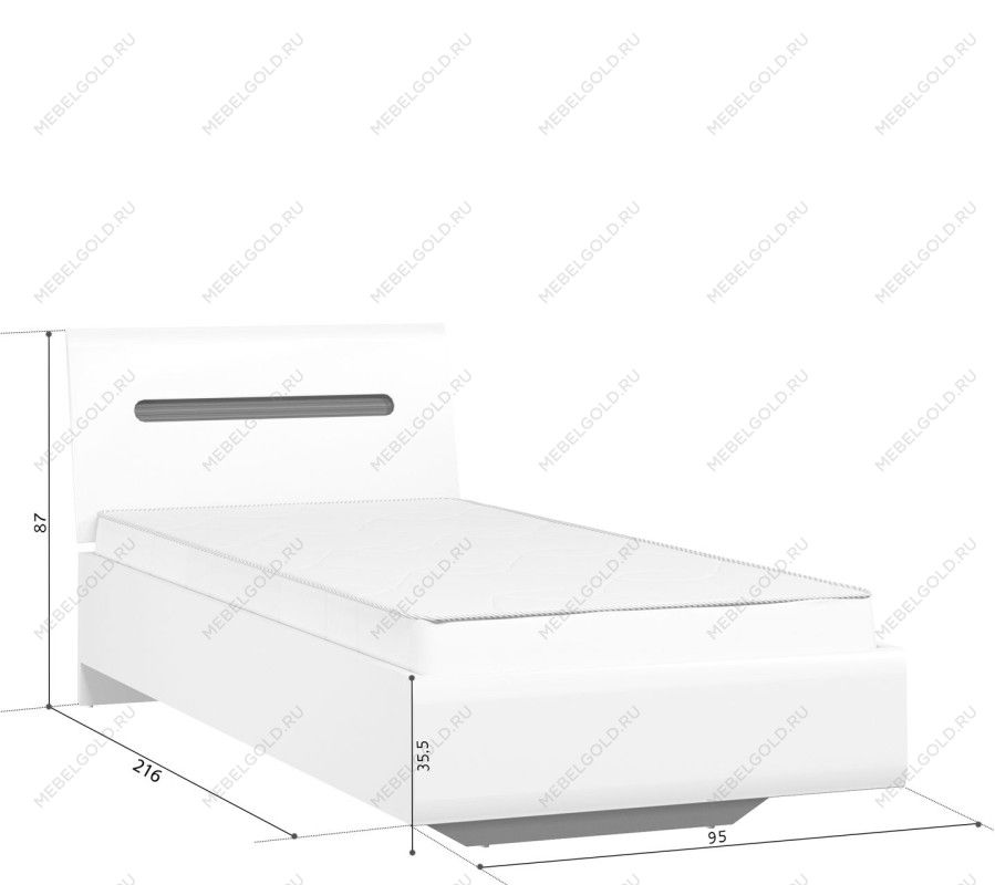 Кровать Ацтека LOZ90 белый | изображение 1