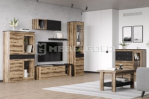 Шкаф с витриной Джаггер 2V2D1S