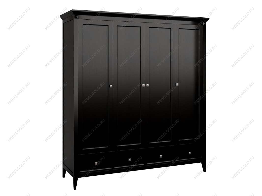Шкаф четырехстворчатый Manhattan (Черный) | изображение 1