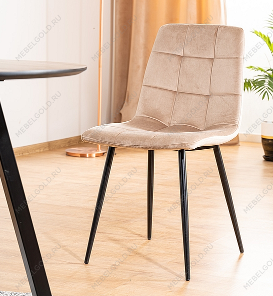 Стул кухонный Signal MILA VELVET (бежевый/черный) | изображение 1