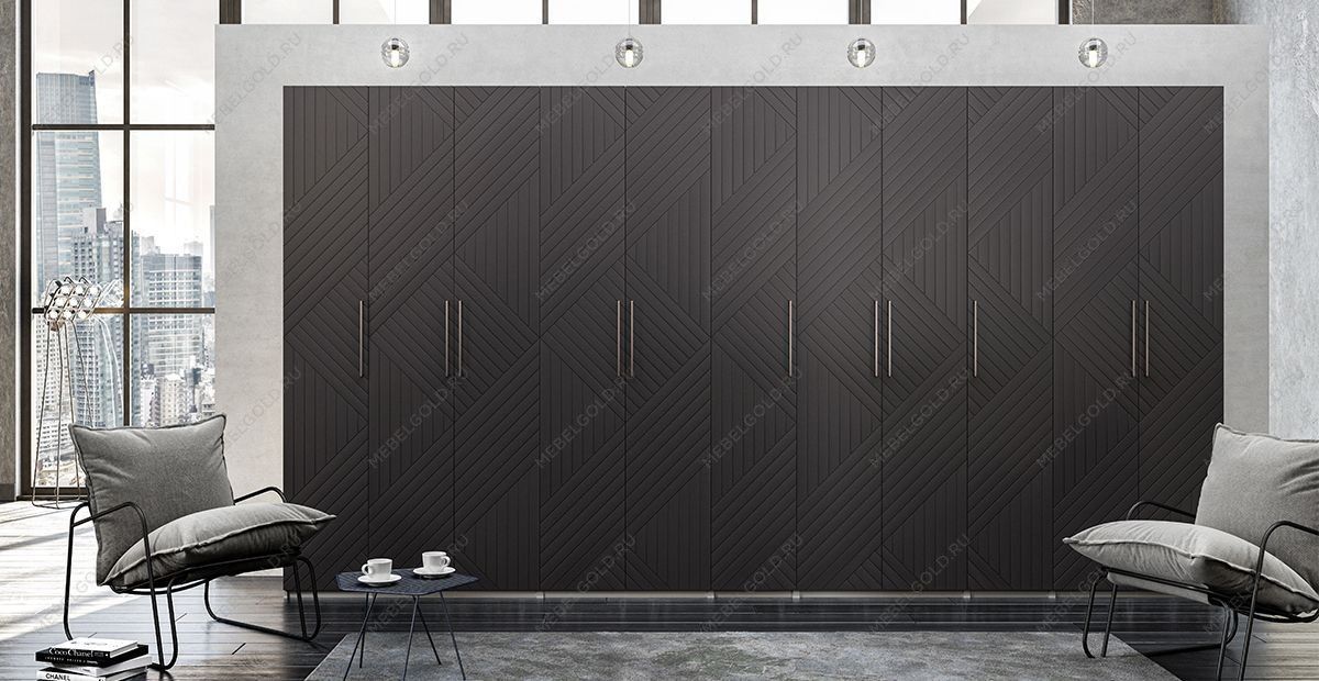 Шкаф-пенал Отис МН-039-03 П5 с фасадом МДФ (графит) | изображение 2