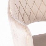 м. Римская - Стул Белладжио бежевый бархат ножки черные | изображение 5