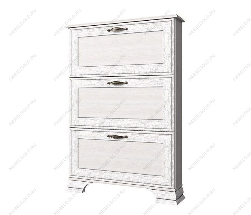 Обувница Тиффани 3D вудлайн кремовый