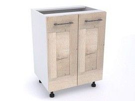 Стол С-60 (520) 2-х дверный, Дублин (600*520*820) Дуб галифакс белый, 21678