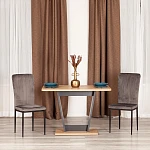 Стол обеденный TIBI нераздвижной, ЛДСП, 68,6 х 110 х 75 см, Дуб артисан/Графит | изображение 7