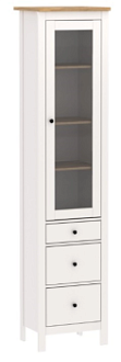 САГА шкаф с витриной 50 белый/ясень